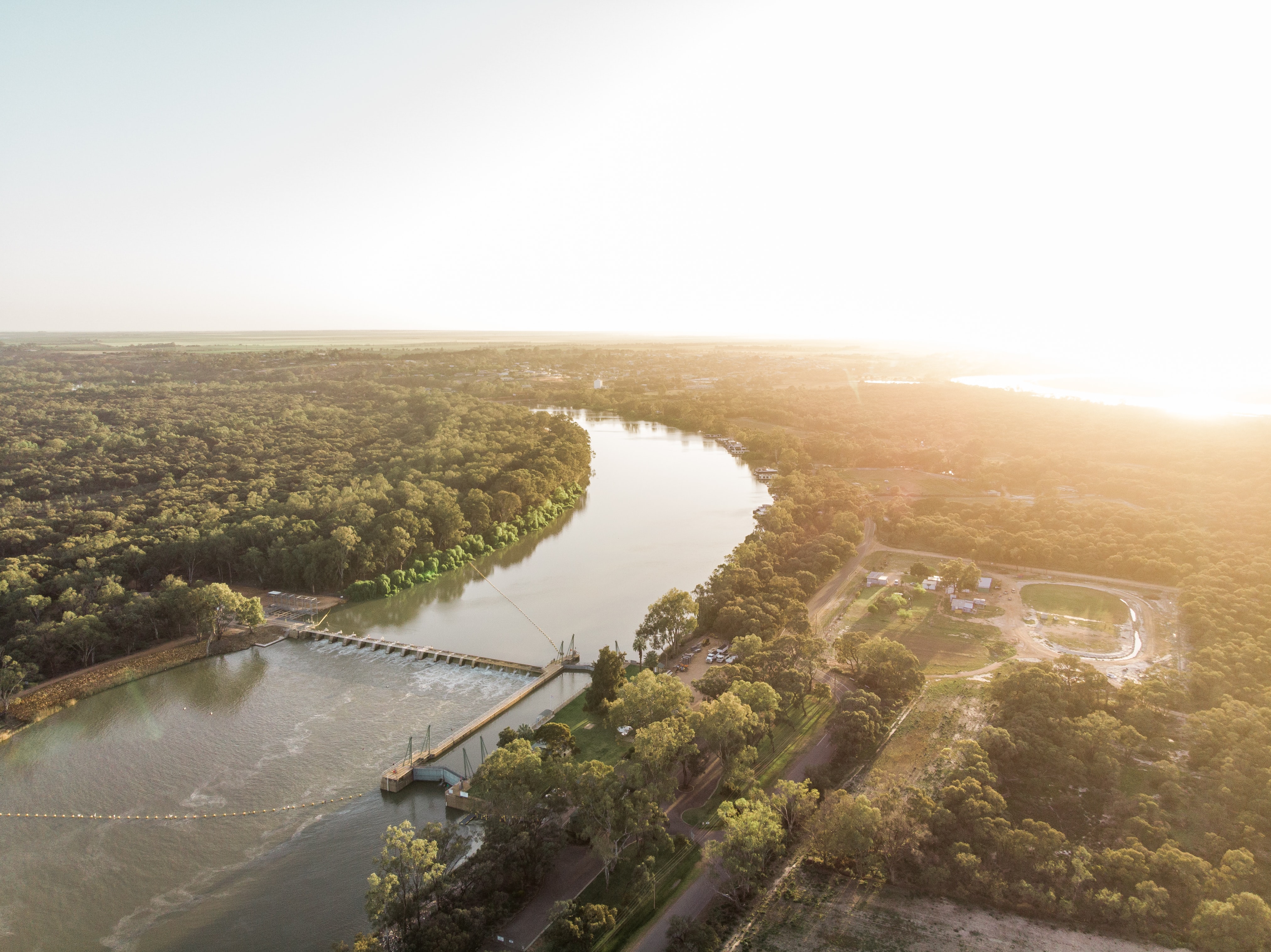River at sunset